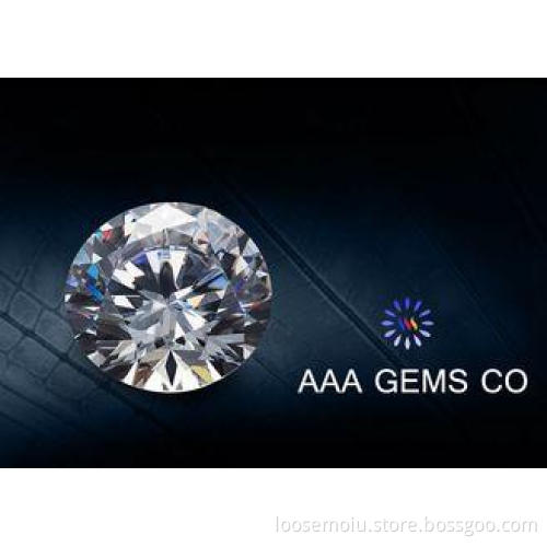 White Round 4 CT Moissanite Eight Heart And Eight Arrow 10m